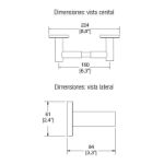Imagen de 018319 PORTAPAPEL TUBO ANTIRROBO CLASICA II CR (215) HELVEX