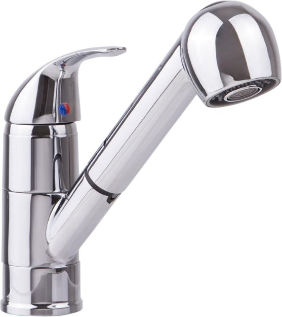 Imagen de 018058 MONOMANDO ECOLOGICO 4081 P/FREGADERO C/ NARIZ CROMO DICA