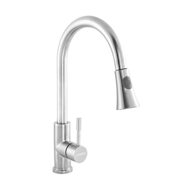 Imagen de 018776 MONOMANDO 9432INOX CROMO P/FREG. NARIZ RETRACTIL URREA