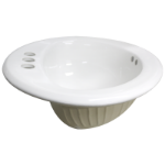 Imagen de 017098 LAVABO DRO_P IN OVALADO TERRA BLANCO CATO