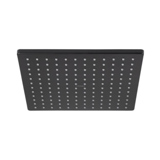 Imagen de 019348 REGADERA DE PLATO CUADRADA 2261.2 NEGRO MATE URREA