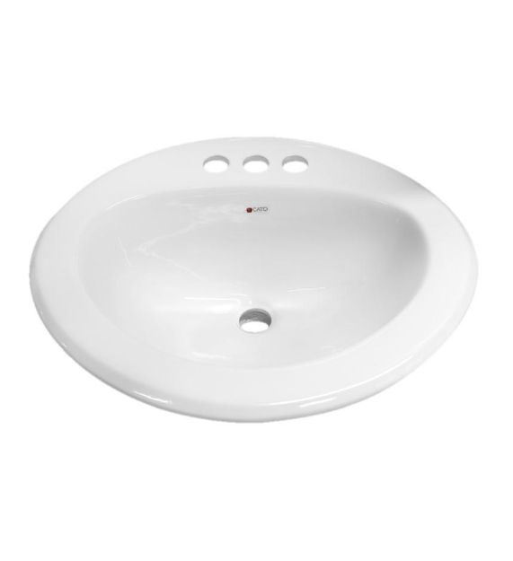 Imagen de 018075 LAVABO DROP IN OVAL BLANCO CATO