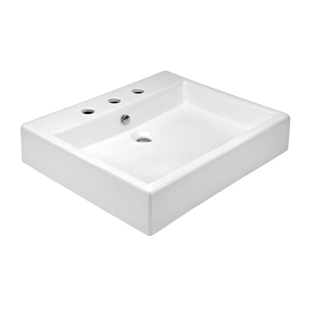 Imagen de 017774 LAVABO SOBREPONER 3P CREB LUCERNA B (LV LUCERNA3) HELVEX