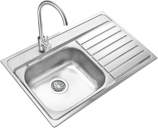 Imagen de 019196 PAQUETE TARJA CON MONOMANDO 80X51 DER TEKAWAY (115120061) TEKA