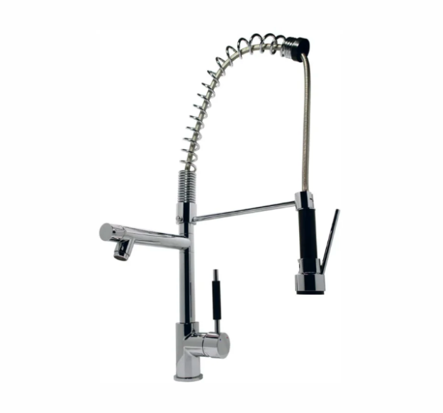 Imagen de 019291 MEZCLADORA MONOMANDO P/FREG 09FMC C/SPRAY PALANCA CROMO RUGO