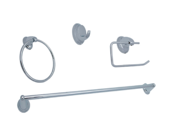 Imagen de 019277 ACCS DE BAÑO  4 PZAS JE-11C CROMO RUGO