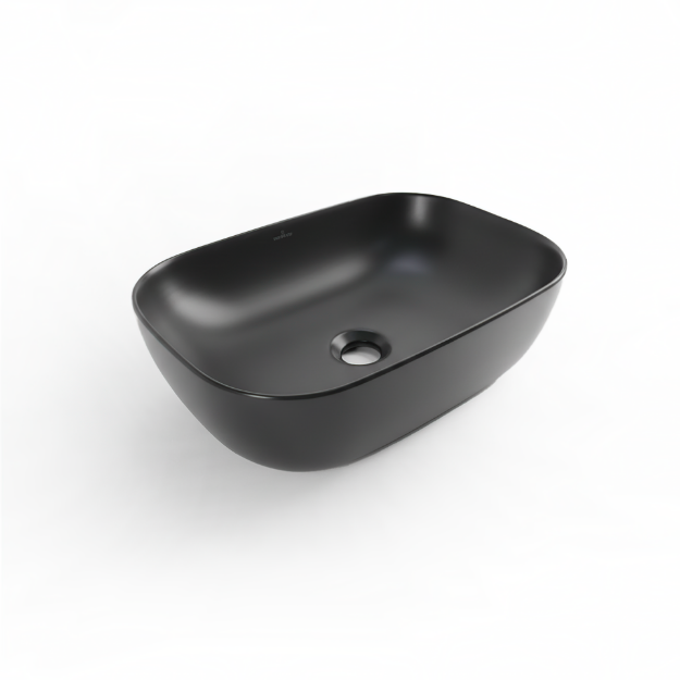 Imagen de 019730 OVALIN BOSTON NEGRO MATE 465X320X135 (8417MB) PORCELANTOS
