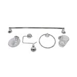 Imagen de 014298 ACCS DE BAÑO 6 PZAS JE-04C CROMO RUGO