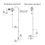 Imagen de 018328 FLUXOMETRO MING PEDAL EXPUESTO19 3L CR (313-19) HELVEX