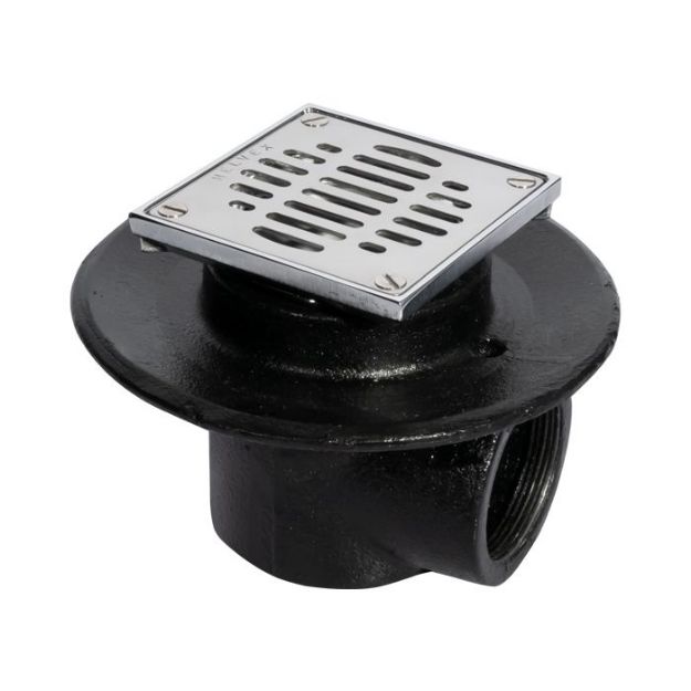 Imagen de 018543 COLADERA CORTA REJILLA CUAD 1BOCA AIBR (22-CH) HELVEX