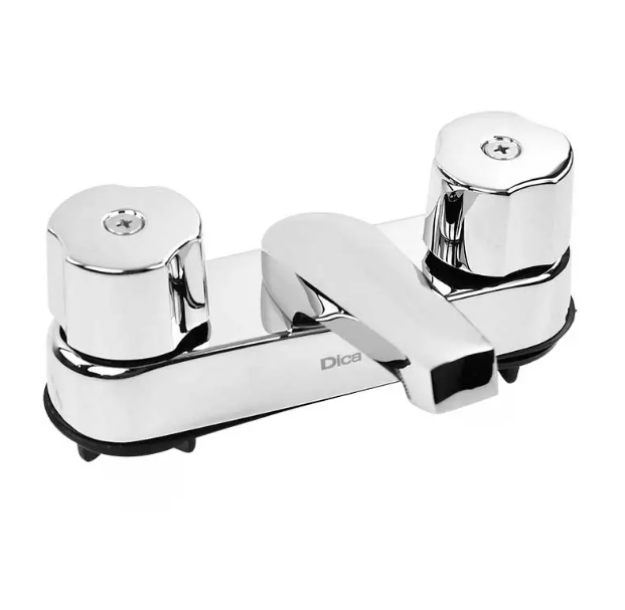 Imagen de 018027 MEZCLADORA 4" P/LAV C/ CUBIERTA Y MANERALES 4048V DICA