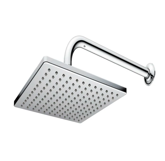 Imagen de 018777 REGADERA CUADRADA 2261B CROMO C/ BRAZO Y CHAP URREA