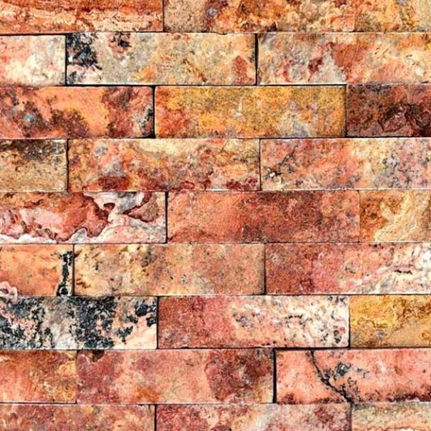 Imagen de 016133 PIEDRIN TRAVERTINO ROJO 5X15 GREGO