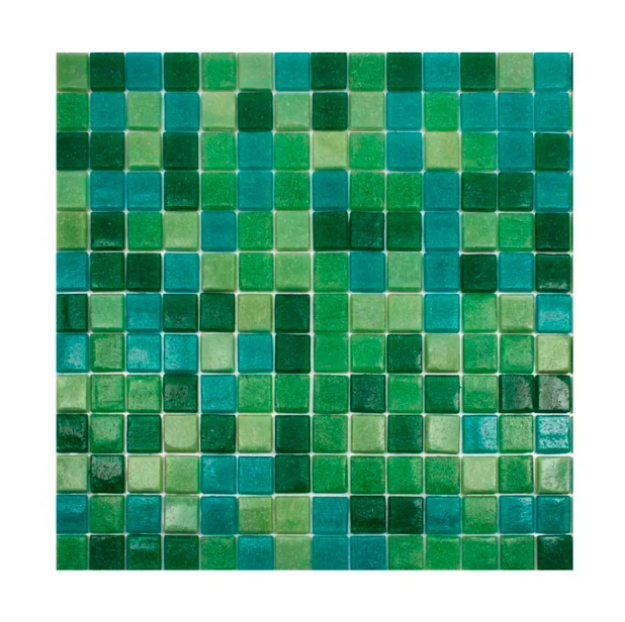 Imagen de 018426 MOSAICO MEZCLA VERDE PRADO 2X2 (CAJA C/4.12 MT2) KOLORINES
