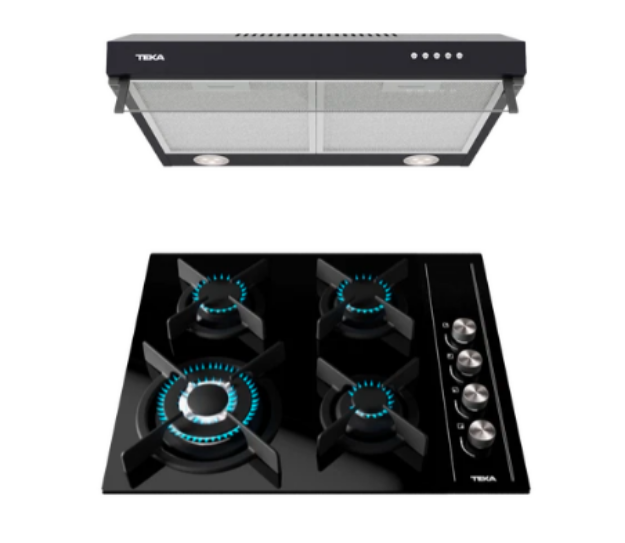 Imagen de 019333 PAQUETE DUETTO CRYSTAL 60 NEGRO (112750011)  TEKA