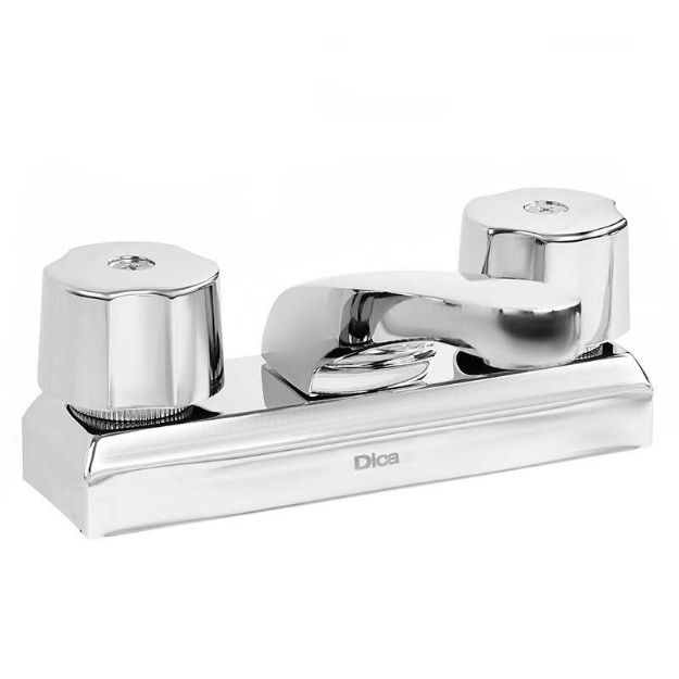 Imagen de 018023 MEZCLADORA 4" P/LAV C/ CUBIERTA Y MANERALES 4046V DICA