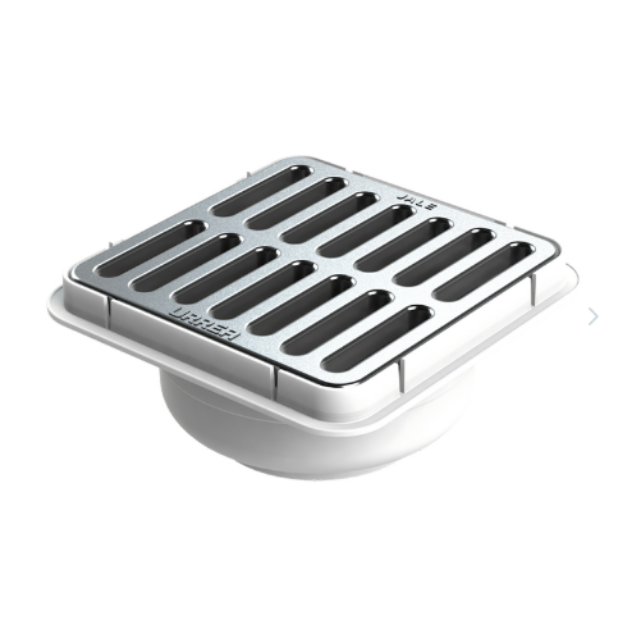 Imagen de 018139 COLADERA CUADRADA 184 UNIVERSAL C/REJILLA ACE. INOX. URREA