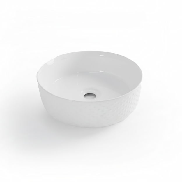 Imagen de 019732 OVALIN ORLANDO BLANCO PULIDO 350X350X120 (8666GW) PORCELANATOS