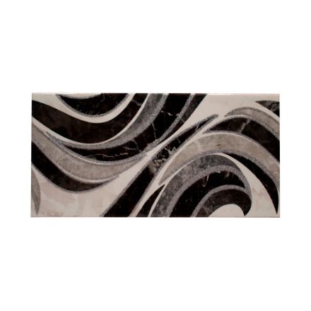 Imagen de 018085 LISTELO NOVA BLANCO-NEGRO DIG 15X30 (M608611) DUNE